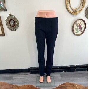 Helmut Lang Vintage Black High-Rise Seamed Trousers Pants